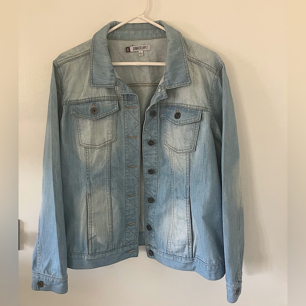 Jennifer Lopez Light Blue Denim Jean Jacket